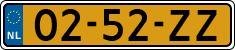 License plate of the Netherlands, Except vehicles / Oldtimers