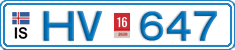 License plate of Iceland, Cars