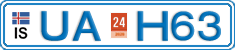 License plate of Iceland, Cars