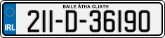 License plate of Ireland, Regular plates