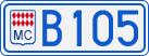 License plate of Monaco, Cars