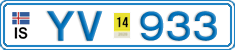 License plate of Iceland, Cars