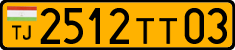 License plate of Tajikistan, Public transport (2009)