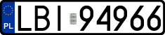 License plates of Poland, Regular car plates