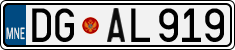 License plate of Montenegro, Cars