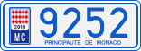 License plate of Monaco, Cars