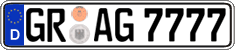 German license plate, Regular plates