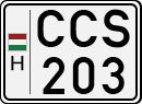 license plates of Hungary, Cars (1990)