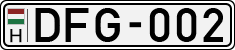 license plates of Hungary, Cars (1990)