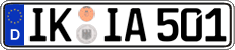 German license plate, Regular plates