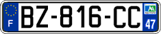 French license plate, SIV (ordinary)