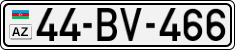 License plate of Azerbaijan, Cars