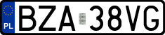 License plates of Poland, Regular car plates