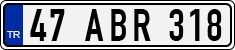 License plate of Turkey, Regular plates