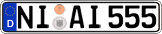 German license plate, Regular plates