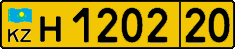License plate Kazakhstan, Foreigners (2012)