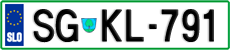 License plate of Slovenia, Cars