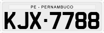 License plate of Brazil, Private owners (1990)