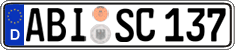 German license plate, Regular plates