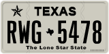 Texas, Regular plates (2012) (АBC-1234)