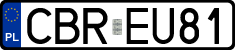 License plates of Poland, Regular car plates