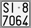 License plate of Italy, Motorcycles (1927 year series)