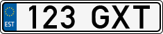 License plate of Estonia, Regular car plates