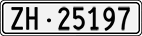 License plate of Switzerland, Cars