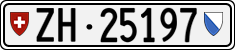 License plate of Switzerland, Cars