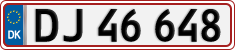 License plate of Denmark, Regular plates
