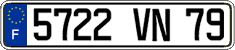 French license plate, FNI