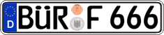 German license plate, Regular plates