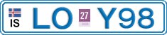 License plate of Iceland, Cars