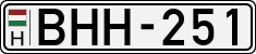 license plates of Hungary, Cars (1990)