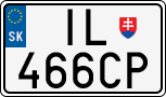 License plate of Slovakia, Cars