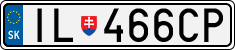 License plate of Slovakia, Cars