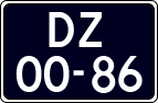 License plate of the Netherlands, Imported oldtimers (cars)