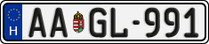 license plates of Hungary, Regular plates (2022)