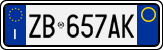License plate of Italy, Cars (1994 year series)