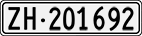 License plate of Switzerland, Cars