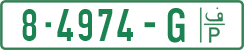 License plate of the Palestinian Authority, Private owners (2018)