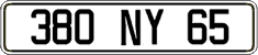 French license plate, FNI