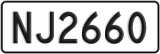 License plate of New Zealand, AB1(234)