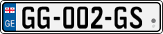 License plate of Georgia, Cars (2014)