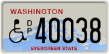 Washington, Vehicles for disabled persons (D/P 12345)