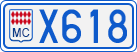 License plate of Monaco, Cars
