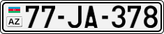 License plate of Azerbaijan, Cars