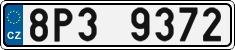 License plate of the Czech Republic, Cars (2001)