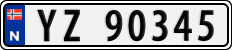 License plate of Norway, Cars
