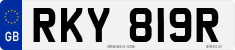 License plate of the United Kingdom, 1963 year system